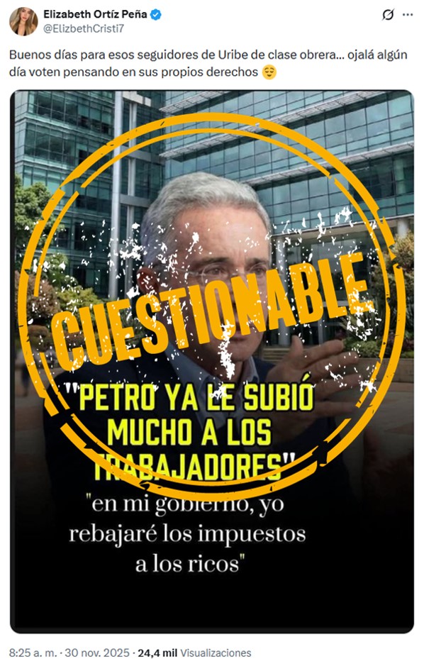 Desinformación de Uribe