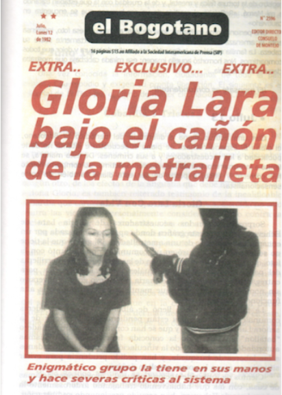Portada de El Bogotano sobre el secuestro de Gloria Lara
