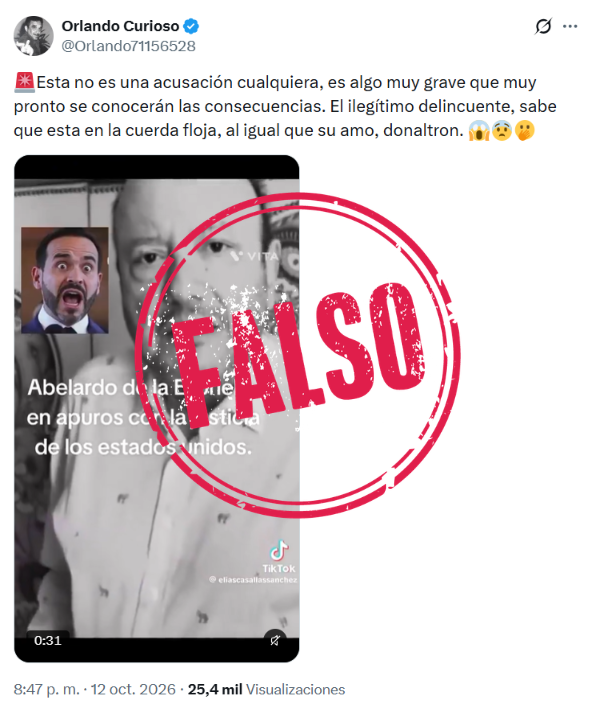Video falso sobre investigación de Abelardo de la Espriella en Estados Unidos