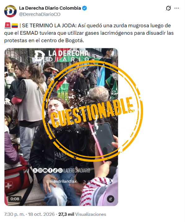 Video de joven gaseada en marcha en Argentina
