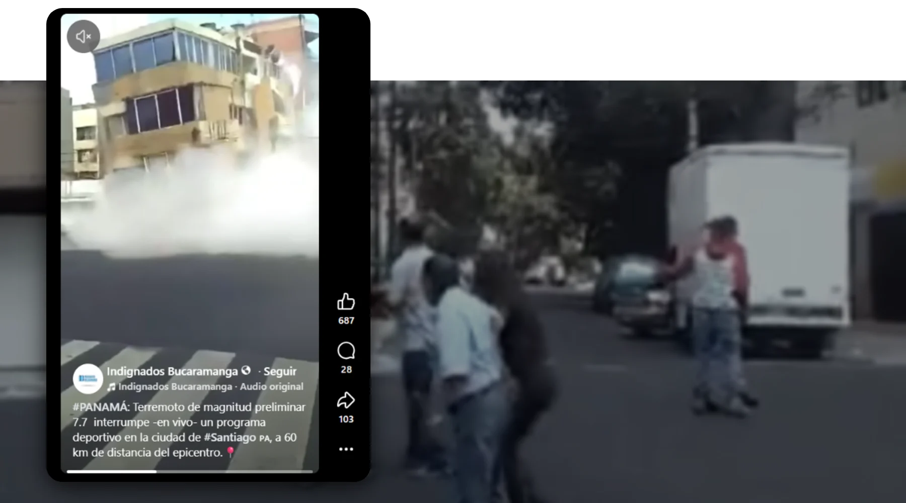 Video falso de derrumbe de edificio tras terremoto en Panamá